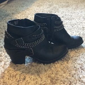 Black ankle booties